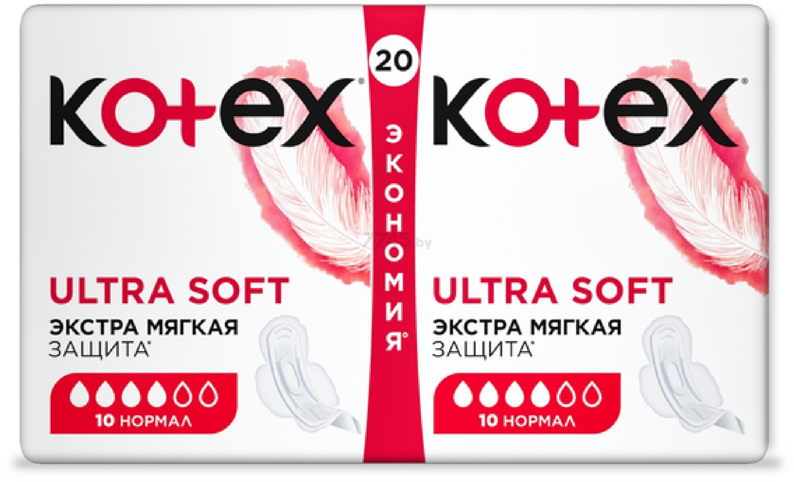 Прокладки гигиенические KOTEX Ultra Normal Мягкая поверхность 20 штук (5029053542676) - Фото 2